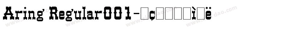 Aring Regular001字体转换